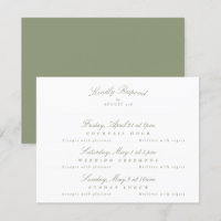 Sage Green Elegant Kalligrafie multi-event