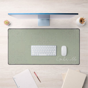 Sage Green Elegant Meditatie Mandala Home Kantoor Bureaumat
