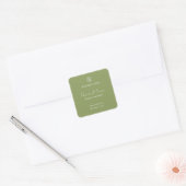 Sage Green Elegant Moderne Minimaliste Étiquette p (Enveloppe)