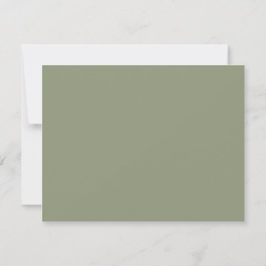 Sage Green Elegant Script Formele multi-gebeurteni RSVP Kaartje (Achterkant)