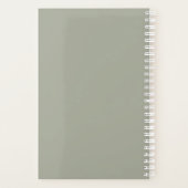 Sage Green Élégant Simple Minimaliste Personnalisé (Dos)