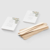 Sage Green–Elegant White Floral Botanical wedding  Handwaaier (Niet-gemonteerd)