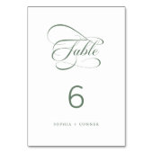 Sage Green Elegante Classy Calligraphy Wedding Kaart (Voorkant)