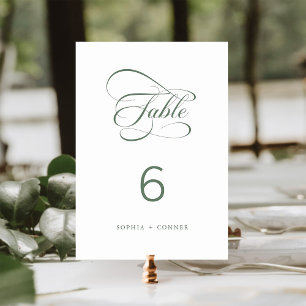 Sage Green Elegante Classy Calligraphy Wedding Kaart