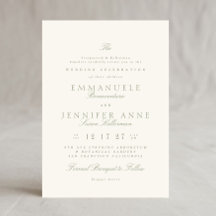 Sage Green Elegante Kalligrafie Formele bruiloft