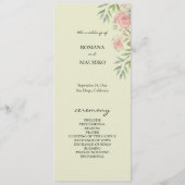 Sage Green en Blush Waterverf Rozen Programma (Voorkant)