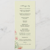 Sage Green en Blush Waterverf Rozen Programma (Achterkant)