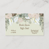 Sage Green en Cream Waterverf Rozen Behuizing Informatiekaartje (Voorkant)