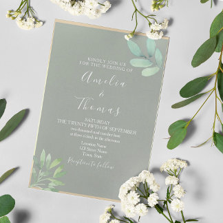 Sage Green en de bruiloft van Eucalyptus Kaart