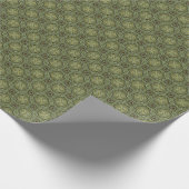 Sage Green en Gold Filigree Cadeaupapier (Hoek)