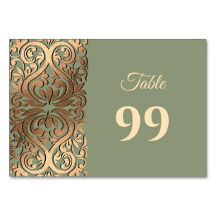 Sage Green en Gold Wedding Elegante Luxe Kaart
