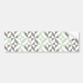Sage Green en Silver Geometric Deco Cube Pattern Bumpersticker (Voorkant)