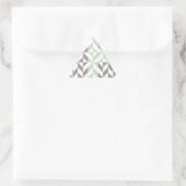 Sage Green en Silver Geometric ZigZag Driehoek Sticker (Tas)