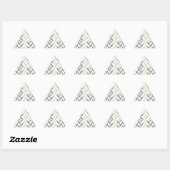 Sage Green en Silver Geometric ZigZag Driehoek Sticker (Vel)
