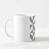 Sage Green en Silver Geometric ZigZag Koffiemok (Links)