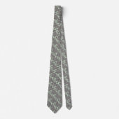Sage Green en Silver Geometric ZigZag Stropdas (Voorkant)