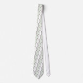 Sage Green en Silver Geometric ZigZag Stropdas (Voorkant)