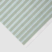Sage Green- en Turquoise Stripes Tissuepapier (Detail)