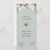 Sage Green en Vanilla Cream Wedding Kaart (Achterkant)