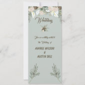 Sage Green en Vanilla Cream Wedding Kaart (Voorkant)