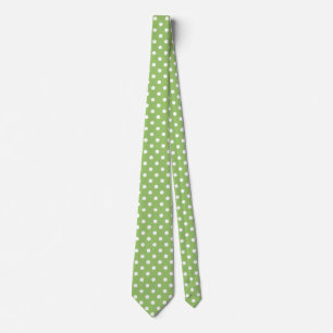 Sage Green en white polka stipt stropdas
