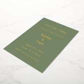 Sage Green Enregistrer la date Foil Invitation (Rotation)