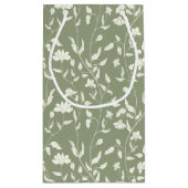Sage Green et crème Florale Sac cadeau (Dos)