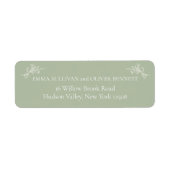 sage green etiket (Voorkant)