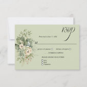 Sage Green Eucalyptus Botanical Floral RSVP | (Devant)