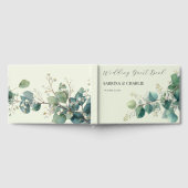 Sage Green Eucalyptus Elegant Boho Wedding Gastenboek (Volledig)