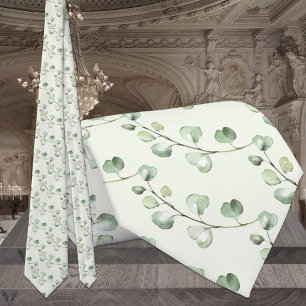 Sage Green Eucalyptus Greenery Elegant Wedding Stropdas