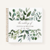 Sage Green Eucalyptus Greenery Livre d'or Mariage (Devant)