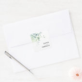 Sage Green Eucalyptus Greenery Square Sticker (Envelop)