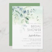 Sage Green Eucalyptus Greenery Vrijgezellenfeest Kaart (Voorkant / Achterkant)