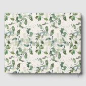 Sage Green Eucalyptus Leaves Cream Wedding Gastenboek (Achterkant)
