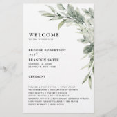 Sage Green Eucalyptus Programme de mariage botaniq (Devant)
