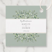 Sage Green Eucalyptus Wedding Bedankjes Labels (Achterkant)