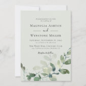 Sage Green Eucalyptus Wedding Kaart (Voorkant)