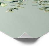 Sage Green Eucalyptus Wedding Welcome  Poster (Hoek)