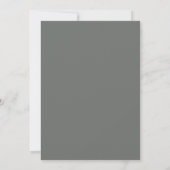 Sage Green Eucalyptus Wood Lace Script Weddenschap Kaart (Achterkant)