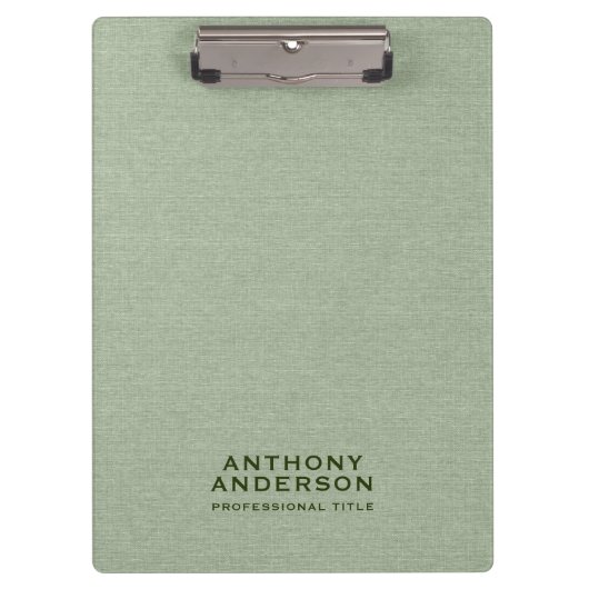 Sage Green Fabric Texture Klembord (Voorkant)