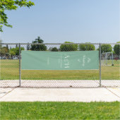 Sage Green Fabric Wedding Welcome Banner (Insitu)