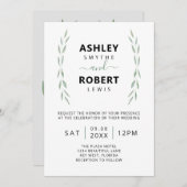 Sage Green Faire-part de mariage, Botanique (Devant / Derrière)