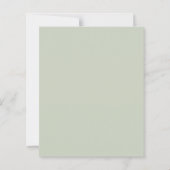 Sage Green Faux Vellum Fotobruiloft Bewaar de datu (Achterkant)