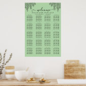 Sage Green Fern Leaf Trouwstoel Grafiek Poster (Keuken)