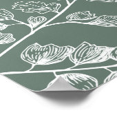 Sage Green Fern Woodland bruiloft welkomstbord Poster (Hoek)