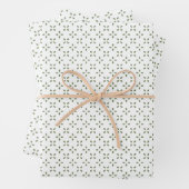 Sage Green Feuille fleuri motif cadeau blanc (En situation)