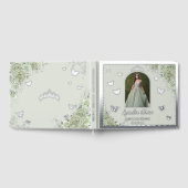 Sage Green Floral Argent Quinceañera Quince Photo (Complet)