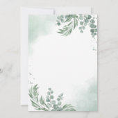 Sage Green Floral Baby shower Girl Welkom inloggen (Achterkant)