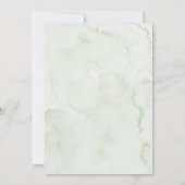 Sage Green Floral Baby shower Tea Party Invitation (Dos)